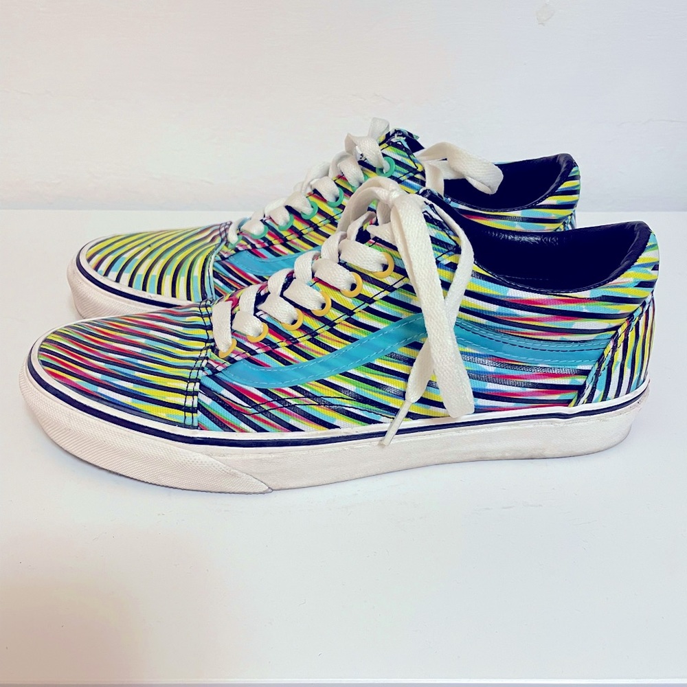 Vans Unisex Colorful Stripe Low Top Skater Shoes